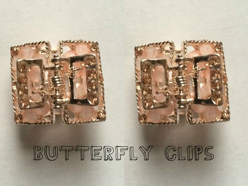 Pretty Girls Children Hair Slide Clasp Butterfly Clip Colourfull Pairs Party  - Picture 12 of 12