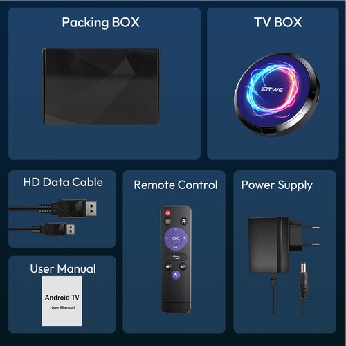 IOTWE Android14 Smart TV BOX 4+128G 1000M 2.4G/5G WIFI6 Media Player Octa Core - Picture 31 of 45