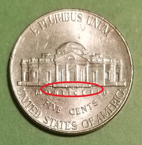 2007 P 5c with Die Clash Errors Jefferson Nickel NICE !!!