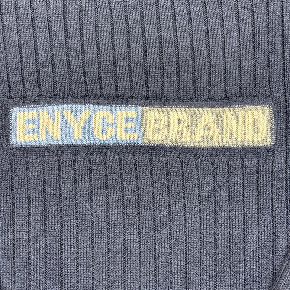 Винтажный Enyce свитер мужской 2XL синий пуловер с надписью Streetwear Y2K хип-хоп гранж - Изображение 3 из 4