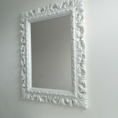 Large French Resin Style Ornate Wall Mirror Vintage Dressing 64x49