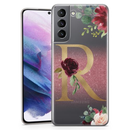 PERSONALIZED Name Initials Floral Marble Gel Phone Case For SAMSUNG S25 S24 S23 - Picture 15 of 18