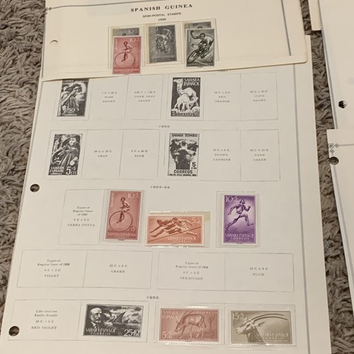 HUGE LOT OF SPAIN AND SPANISH COLONIES STAMPS ON ALBUM PAGES SAHARA, GUINEA - Picture 4 of 12