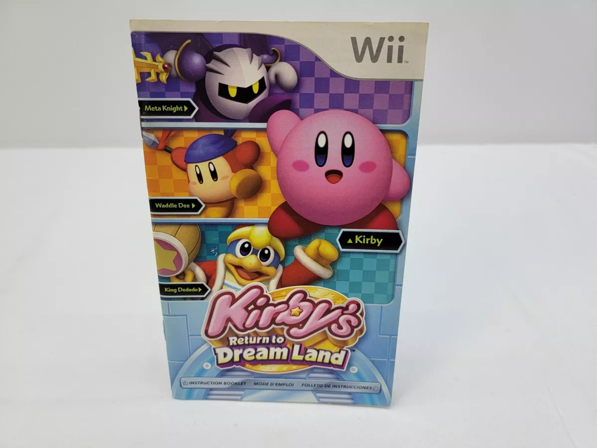 Original Box Case Kirby's Return to Dream Land w/ Manual & Inserts Nintendo  Wii