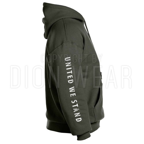 Mens Hoodie Divided We Fall United We Stand Military - Picture 9 of 17