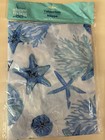 Shore Living Sea Starfish Sand dollar  Oval Tablecloth  52 X 70 New Sealed V-039