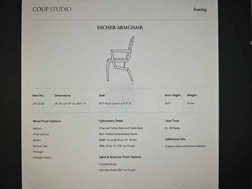 Escher Armchair by Coup Studio - a Pair - Picture 10 of 10