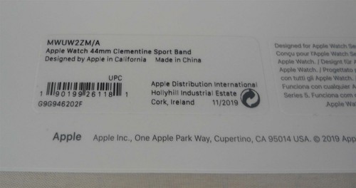 Originale Apple Orologio Sport Fascia Cinturino (42mm/44mm) - Clementina (Orange - Foto 7 di 7