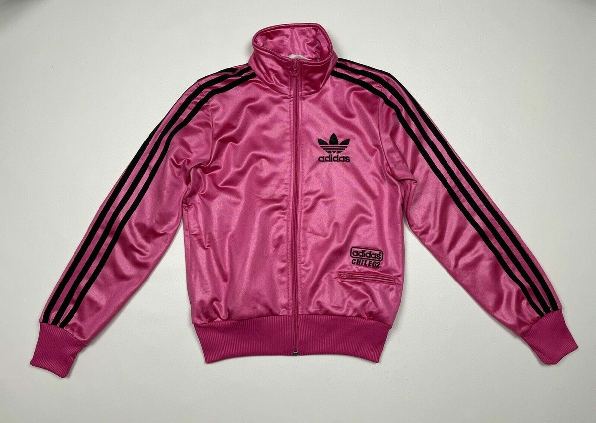 Adidas 62 Trefoil Logo Women's Bomber Stripped Pink Jacket 62 | eBay