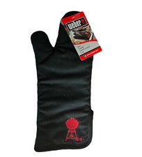 Weber BBQ Mitt Oven Pot Holder Black NEW