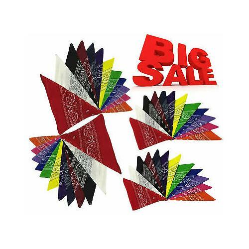 Neu Paisley Bandana Bandanna Kopfbedeckung Haarband Schal Hals Handgelenk Halstuch Kopftuch - Bild 6 von 39