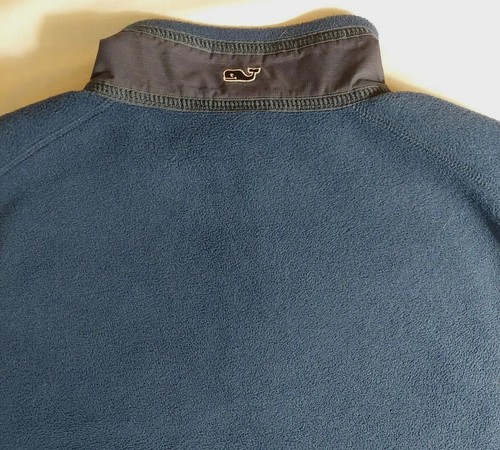 Vineyard Vines Men's Size Small Navy Blue Fleece Full Zip Vest - Picture 4 of 8
