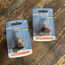 Sylvania Basic H8 35W Two Bulbs DRL Daytime Head Light Cornering Angel Eye Stock