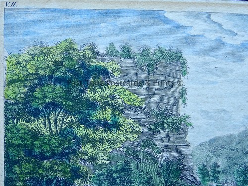 c1780 Derbyshire MONSAL DALE A VIEW ON THE RIVER WIE Original Hand Colour Print - Picture 4 of 6