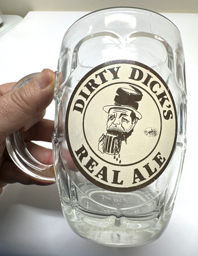 RARO Dirty Dick's Real Ale 1 Pinta 5" Alto Vaso de Cerveza Inglaterra Hoyuelo Pulgar Impresión - Imagen 20 de 20