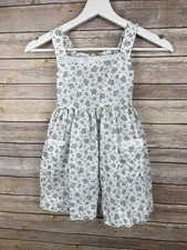 Vintage 4T  Handmade Dress Floral White Pink Lace Detail Zip Back Cottage Core