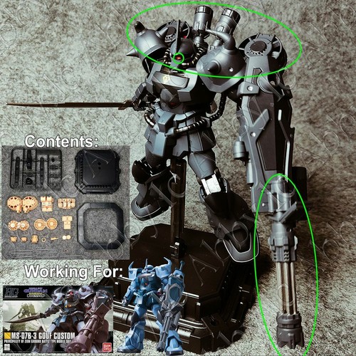  for HG 1/144 Gouf Custom Anubis Flight Backpack Mono Eye Gatling Base MS-07B-3 - Picture 1 of 8