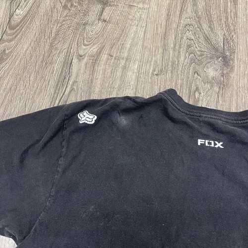 Fox Racing Shirt Men Medium XXL Black Short Sleeve Crew Neck Casual Logo Adults - Picture 8 of 8