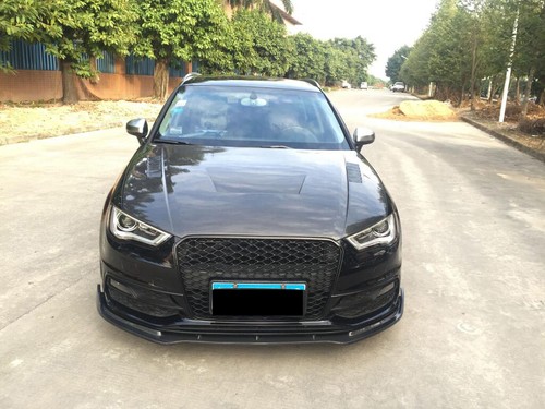 Real Carbon Front Bumper Lip Spoiler For Audi A3 S Line S3 Hatchback 2013-2015 - Picture 7 of 16
