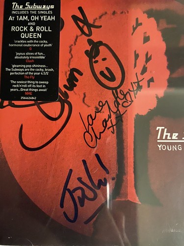 The Subways - Young for Eternity Cd Signed Autographed - Imagen 2 de 3