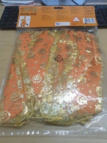 Disfraz de hada calabaza de Halloween para niños conjunto de 3 piezas 3-5 años SOLO £6.49 FREEPOST - Imagen 4 de 12