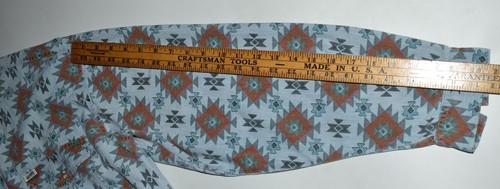 Guess Jeans Shirt Mens Medium Georges Marciano Button Up Blue Western Aztec Vtg. - Picture 12 of 15