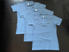 Unisex Light Blue Polo School Shirt - Size Youth L