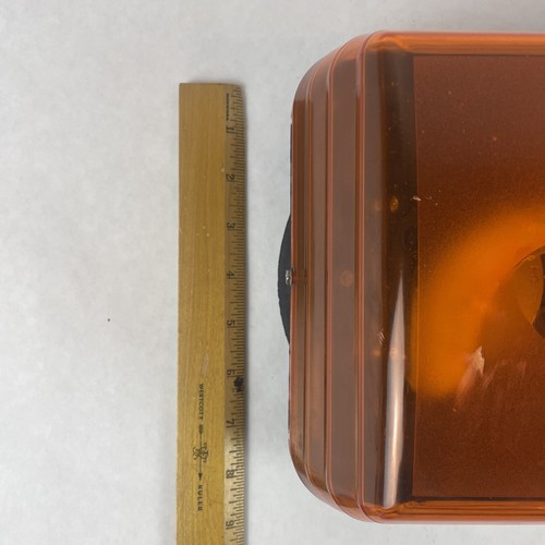 ECCO 5135 Amber Vacuum Magnetic Mount 16" Rotating Bar Roof Hood Light Vintage - Picture 16 of 17
