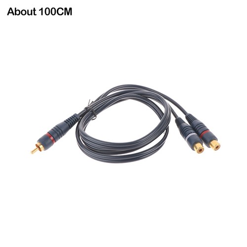Line Cooper Wire 2 RCA Female To 1 RCA Male Splitter Cable Audio Splitter_wf - Photo 10/18