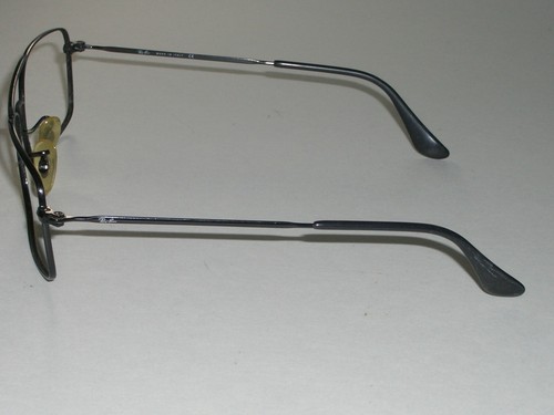 RAY BAN RB3309 55[]18 SHINY BLACK RECTANGULAR EYEGLASS/SUNGLASSES FRAMES ONLY  - Picture 5 of 8