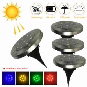 4-8X-LED-Solar-Power-Decking-Lights-Ground-Floor-Outdoor-Garden-Lawn-Path-Lamps