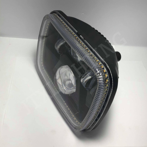1 Pair, Black LED JTX Headlights, 5x7", White and Blue Halo, suits Hilux - Picture 4 of 12