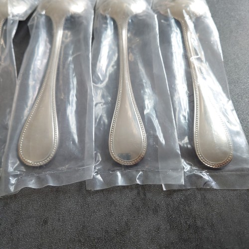 Christofle Perles Standard Spoon Unopened 6pcs Silverplate Flatware Brand New - Picture 15 of 20