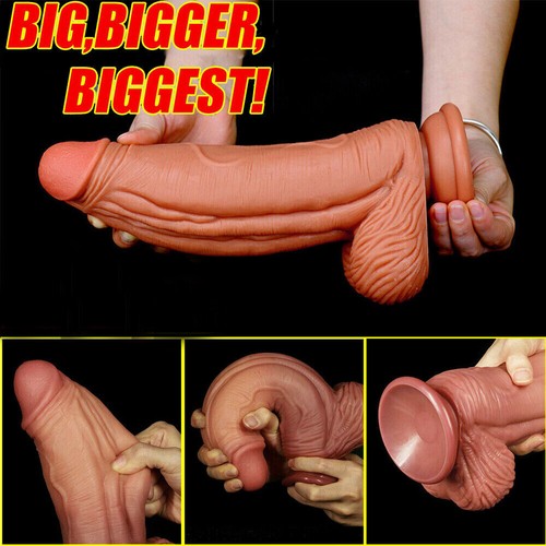 Silicone Realistic Huge Dildo Dong Thick Large Big Penis G-spot Sex Toy Women US - Picture 6 of 7