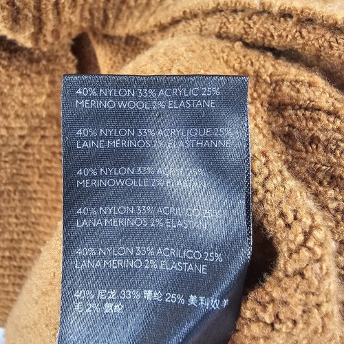 Anthropologie Pullover Merino Wool Blend Sweater Pumpkin Spice Women Size Medium - Picture 10 of 12