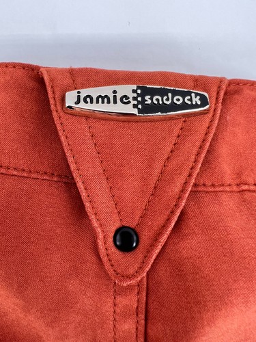 Jamie Sadock Womens Pleated Shorts Orange 12 14 High Rise Waist 8" Inseam Golf - Picture 6 of 7