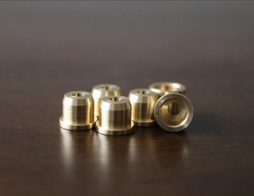 Telecaster style string ferrules, solid brass