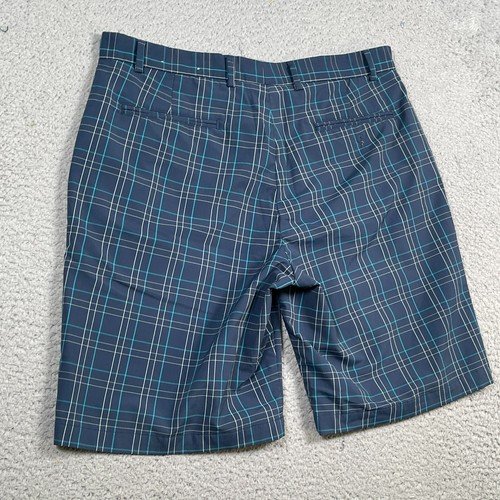 Walter Hagen Golf Shorts Mens 36 Blue Plaid Performance Stretch Chino - Picture 6 of 14
