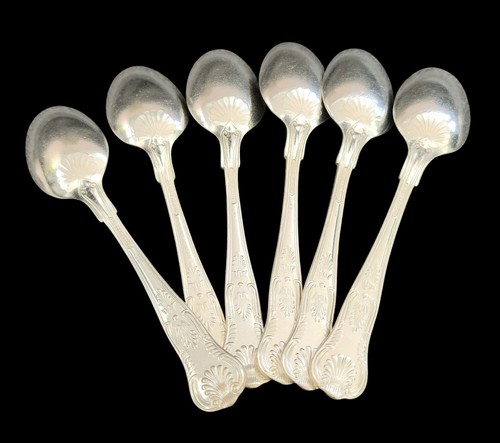 Vintage Reed & Barton Kings Pattern Silver Plate Spoons Set Of 12 State of NY - Picture 10 of 19