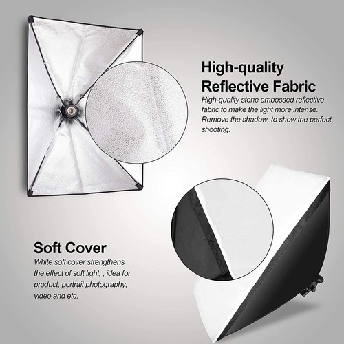 Kit de Iluminación Softbox EMART con Sacos de Arena, 20"x28"/50x70cm 1050W Profesional 2-p - Imagen 5 de 7