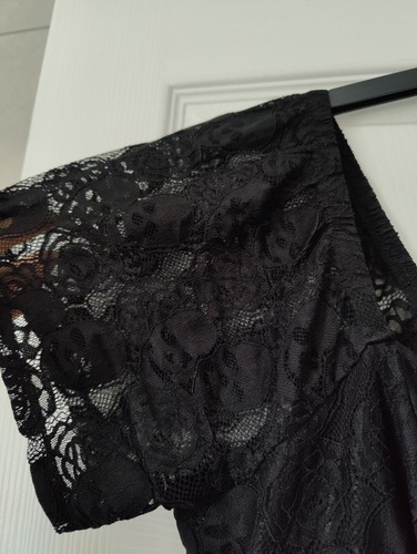 Bnwt Torrid Betsey Johnson Size 1 (UK 18/20) Black Lace Skull Midi Dress - Picture 5 of 7