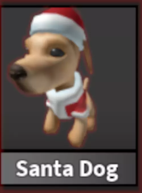 Roblox Murder Mystery MM2 Pet Santa Dog ! RARE 2017 !