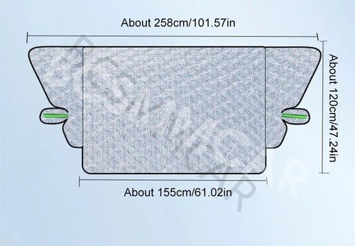 Car Anti Frost Winter Windscreen Cover Protector Snow Ice Windshield Sun Shade - Picture 2 of 13