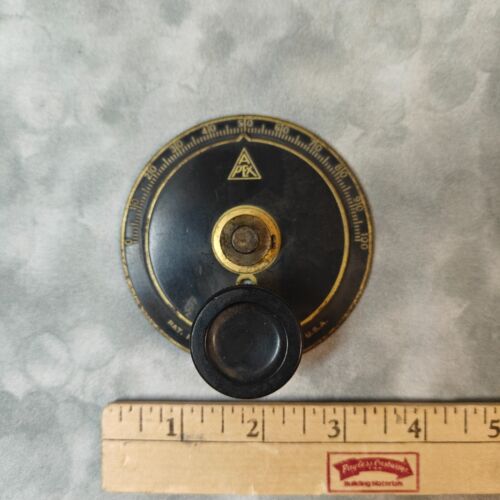 Antique APEX Brass & Bakelite Dial – 1920s Vtg Tube Radio Tuning Knob w/ Gear 1z - Picture 4 of 23