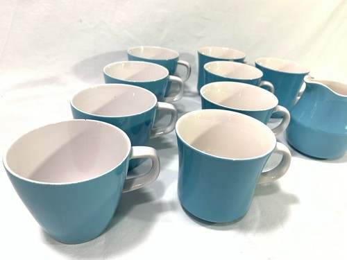 11-teiliges Vintage Mikasa Japan Becher Tee Kaffeetasse Set blau - Bild 3 von 7