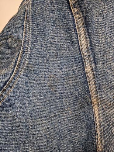 Vintage Lee Storm Rider X-Large Blue Wool Lined Denim Jacket - Picture 14 of 15
