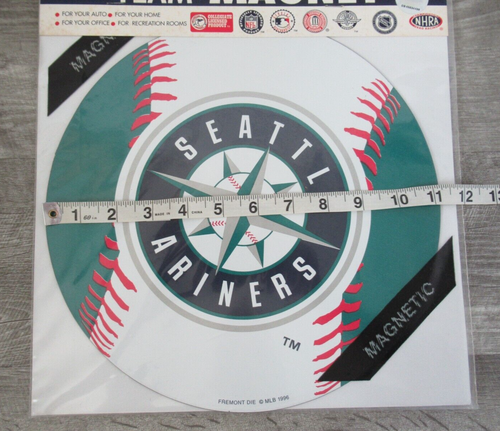 Seattle Mariners 12" MLB Team Logo Magnet Car Fridge Refrigerator Freemont Die - Picture 2 of 4