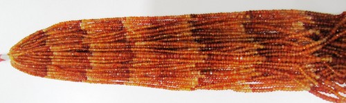 Perline sfaccettate corniola ombreggiate naturali da 3 a 4 mm filo 13 pollici - Foto 5 di 5