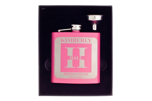 Groomsman Flask, Custom Engraved Wedding Gift, PERSONALIZED, Bachelor - Picture 18 of 37