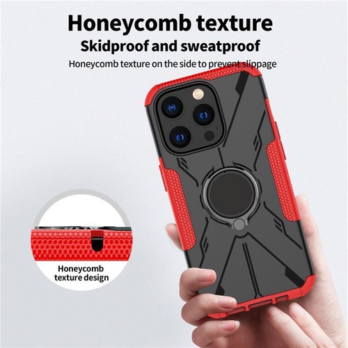 Case For iPhone 14 13 12 Pro Max 11 X 8 7 SE2 Shockproof Rugged Ring Stand Cover - Picture 8 of 20